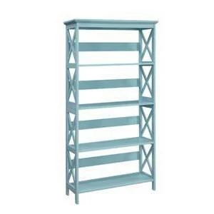 60" Oxford 5 Tier Bookcase - Breighton Home Driftwood/white 8 60" Oxford 5 Tier Bookcase - Breighton Home Driftwood/white - Image 6