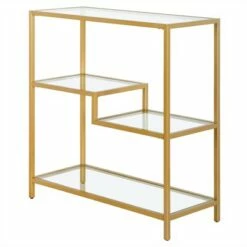 Henn& Hart 36" Tall Gold Bookcase - Henn&Hart -Bookshelves Sales Shop unnamed file 1025