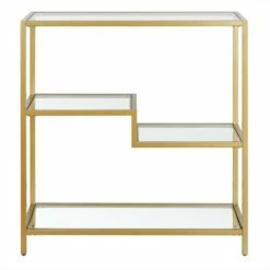 Henn& Hart 36" Tall Gold Bookcase - Henn&Hart -Bookshelves Sales Shop unnamed file 1026