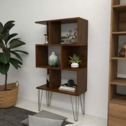 61" Metal and Wood 3 Shelf Books Shelf Brown - Olivia & May 22 61" Metal and Wood 3 Shelf Books Shelf Brown - Olivia & May -Bookshelves Sales Shop unnamed file 1055