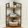 36.63" Beeme 3 Tier Corner Bookshelf Sand Black/Light Pure Copper - HOMES: Inside + Out 2 36.63" Beeme 3 Tier Corner Bookshelf Sand Black/Light Pure Copper - HOMES: Inside + Out -Bookshelves Sales Shop unnamed file 1098