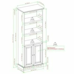 Alastair Transitional Classic Storage Hutch - Saracina Home Dark Walnut -Bookshelves Sales Shop unnamed file 1123