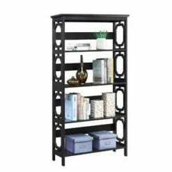 60" Omega 5 Tier Bookcase Espresso - Breighton Home