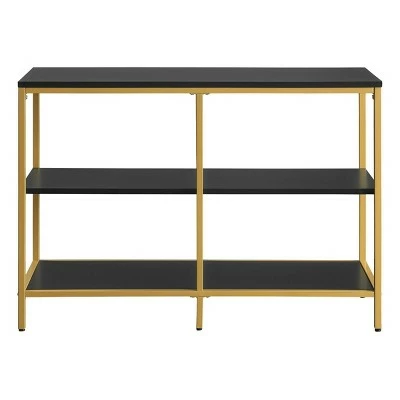 Modern Life Double 3 Shelves Bookcase Credenza - OSP Home Furnishings Black 3 Modern Life Double 3 Shelves Bookcase Credenza - OSP Home Furnishings Black