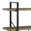 54.75" Bookcase with 4 Tier Storage and X Metal Band Brown/Black - Benzara -Bookshelves Sales Shop unnamed file 1155