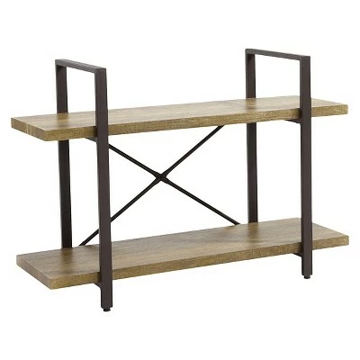 Danya B. 35.5" x 25" Two Level Rustic Shelving Unit Brown - Danya B 3 Danya B. 35.5" x 25" Two Level Rustic Shelving Unit Brown - Danya B