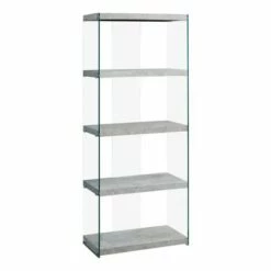 Hollow Core/Tempered Glass Bookcase - EveryRoom Glossy White -Bookshelves Sales Shop unnamed file 1203