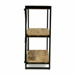 Brinkley Modern Industrial Handcrafted 3 Shelf Mango Wood Shelving Unit Natural/Black - Christopher Knight Home -Bookshelves Sales Shop unnamed file 1206