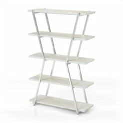 Ketano Metal 4-Shelf Bookcase in Chrome - Furniture of America -Bookshelves Sales Shop unnamed file 1214