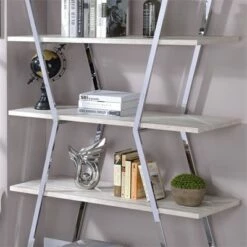 Ketano Metal 4-Shelf Bookcase in Chrome - Furniture of America -Bookshelves Sales Shop unnamed file 1216