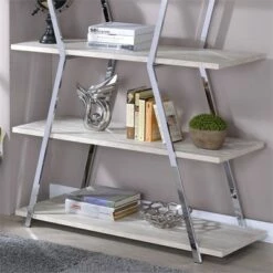 Ketano Metal 4-Shelf Bookcase in Chrome - Furniture of America -Bookshelves Sales Shop unnamed file 1217