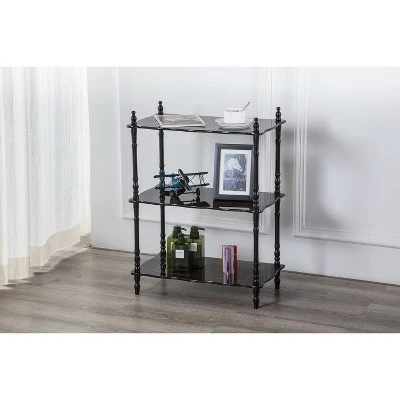 3 Tier Shelves Espresso Brown - Ore International 5 3 Tier Shelves Espresso Brown - Ore International - Image 3