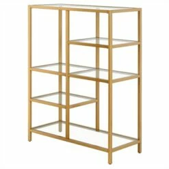 Henn& Hart 42" Tall Brass Finish Bookcase - Henn&Hart 11 Henn& Hart 42" Tall Brass Finish Bookcase - Henn&Hart -Bookshelves Sales Shop unnamed file 1277