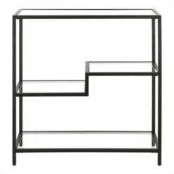 Henn& Hart 36" Tall Black Bronze Bookcase - Henn&Hart
