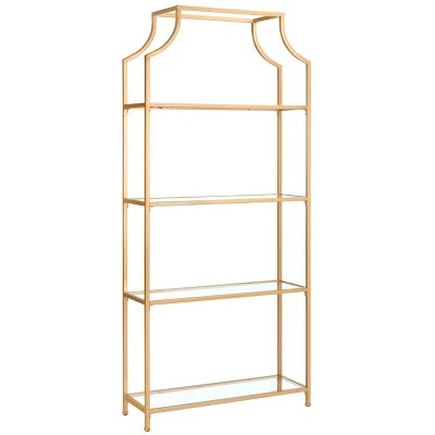 80" Slater 4 Tier Etagere Gold - Safavieh 2 80" Slater 4 Tier Etagere Gold - Safavieh - Image 2