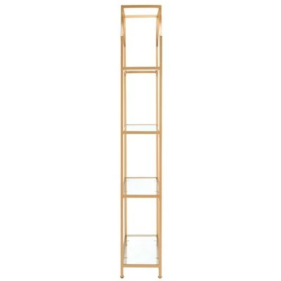 80" Slater 4 Tier Etagere Gold - Safavieh 3 80" Slater 4 Tier Etagere Gold - Safavieh - Image 3