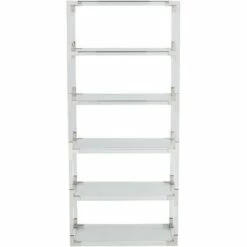 55 Downing Street Hanna 70 3/4" Clear Acrylic and Chrome 6-Shelf Open Bookcase -Bookshelves Sales Shop unnamed file 1336