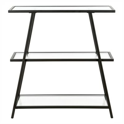 Henn& Hart 36 in. Tall Black Bronze Bookcase - Henn&Hart 5 Henn& Hart 36 in. Tall Black Bronze Bookcase - Henn&Hart - Image 3