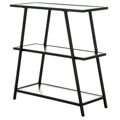 Henn& Hart 36 in. Tall Black Bronze Bookcase - Henn&Hart 8 Henn& Hart 36 in. Tall Black Bronze Bookcase - Henn&Hart - Image 6