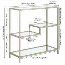 Henn& Hart 36" Tall Satin Nickel Bookcase - Henn&Hart 17 Henn& Hart 36" Tall Satin Nickel Bookcase - Henn&Hart -Bookshelves Sales Shop unnamed file 1350
