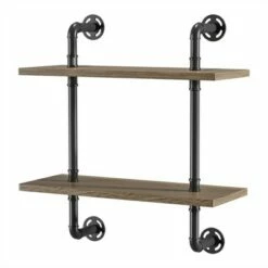 Hollis Industrial Wood 2-Tier Wall Display Shelf in Natural - Furniture of America -Bookshelves Sales Shop unnamed file 1357