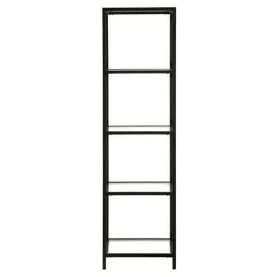 Henn& Hart 18" Wide Black Bronze Bookcase - Henn&Hart 5 Henn& Hart 18" Wide Black Bronze Bookcase - Henn&Hart - Image 3