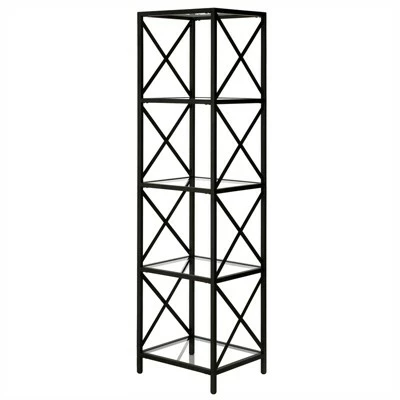 Henn& Hart 18" Wide Black Bronze Bookcase - Henn&Hart 7 Henn& Hart 18" Wide Black Bronze Bookcase - Henn&Hart - Image 5