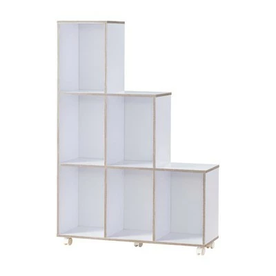 Chapin 6-Compartment Wood Bookcase in White - Furniture of America 3 Chapin 6-Compartment Wood Bookcase in White - Furniture of America