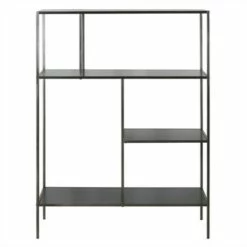 Henn& Hart 48" Tall Gunmetal Gray Bookcase - Henn&Hart