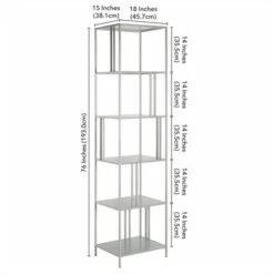 Henn& Hart 18" Wide Silver Bookcase - Henn&Hart 14 Henn& Hart 18" Wide Silver Bookcase - Henn&Hart -Bookshelves Sales Shop unnamed file 1396