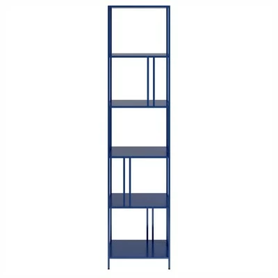 Henn& Hart 18" Wide Mykonos Blue Bookcase - Henn&Hart 5 Henn& Hart 18" Wide Mykonos Blue Bookcase - Henn&Hart - Image 3