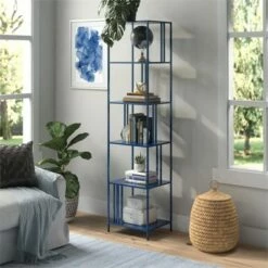 Henn& Hart 18" Wide Mykonos Blue Bookcase - Henn&Hart 11 Henn& Hart 18" Wide Mykonos Blue Bookcase - Henn&Hart -Bookshelves Sales Shop unnamed file 1401