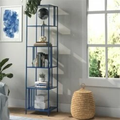 Henn& Hart 18" Wide Mykonos Blue Bookcase - Henn&Hart 13 Henn& Hart 18" Wide Mykonos Blue Bookcase - Henn&Hart -Bookshelves Sales Shop unnamed file 1403