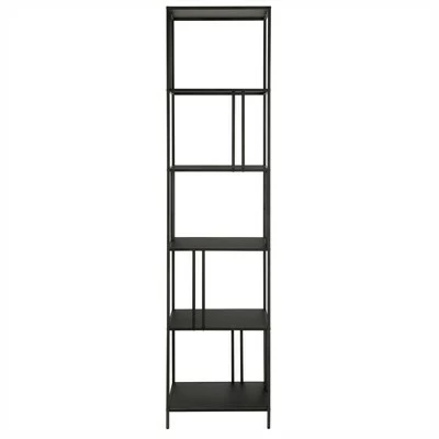 Henn& Hart 18" Wide Black Bronze Bookcase - Henn&Hart 3 Henn& Hart 18" Wide Black Bronze Bookcase - Henn&Hart