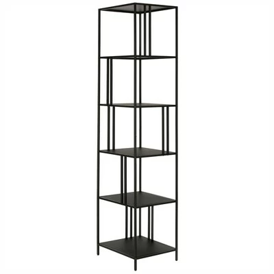 Henn& Hart 18" Wide Black Bronze Bookcase - Henn&Hart 5 Henn& Hart 18" Wide Black Bronze Bookcase - Henn&Hart - Image 3