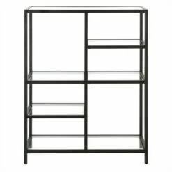 Henn& Hart Black Bronze Bookcase - Henn&Hart