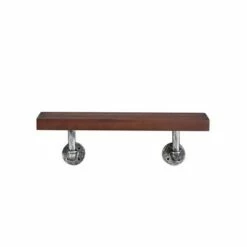 23.5" x 7.3" Industrial Pipe Wall Shelf - Danya B. Dark Brown/silver -Bookshelves Sales Shop unnamed file 1469