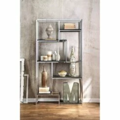 Jan Modern Metal 6-Shelf Bookcase in Chrome - Furniture of America -Bookshelves Sales Shop unnamed file 1480