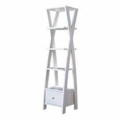 Stokes Wood 4-Shelf 71-Inch Standard Bookcase in White Oak - Furniture of America -Bookshelves Sales Shop unnamed file 1496