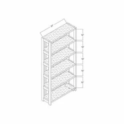 Iman 5-Shelf Wood Bookcase in Dark Gray and Black - Furniture of America -Bookshelves Sales Shop unnamed file 1499