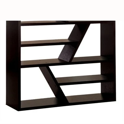 Israel Contemporary Wood Bookcase in Espresso - Furniture of America 4 Israel Contemporary Wood Bookcase in Espresso - Furniture of America - Image 2