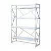 Bettallo Modern Wood 4 Shelf Bookcase in Chrome and White - Furniture of America -Bookshelves Sales Shop unnamed file 1529