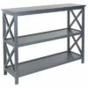 Contemporary 3 Tier Low Wooden Shelf - Olivia & May White -Bookshelves Sales Shop unnamed file 1552