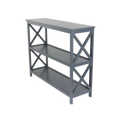 Contemporary 3 Tier Low Wooden Shelf - Olivia & May White 5 Contemporary 3 Tier Low Wooden Shelf - Olivia & May White - Image 3
