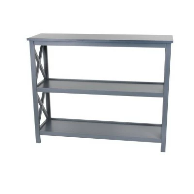 Contemporary 3 Tier Low Wooden Shelf - Olivia & May White 6 Contemporary 3 Tier Low Wooden Shelf - Olivia & May White - Image 4