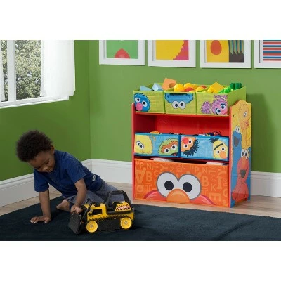 Disney Sesame Street Design and Store 6 Bin Toy Organizer - Delta Children 4 Disney Sesame Street Design and Store 6 Bin Toy Organizer - Delta Children - Image 2