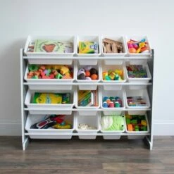 Soho Toy Storage Organizer with 16 Storage Bins Gray/White - Humble Crew 12 Soho Toy Storage Organizer with 16 Storage Bins Gray/White - Humble Crew -Bookshelves Sales Shop unnamed file 164