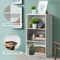 Costway 2 PCS 3 Tier Open Shelf Bookcase Multi-functional Storage Display Cabinet White 16 Costway 2 PCS 3 Tier Open Shelf Bookcase Multi-functional Storage Display Cabinet White -Bookshelves Sales Shop unnamed file 171