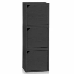 Way Basics Eco Stackable Connect Door Cube Modular Cubby Organizer Storage System Black -Bookshelves Sales Shop unnamed file 1736