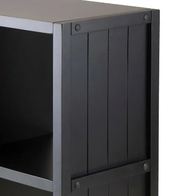 27" Timothy Shelf 2X2 Slots Black - Winsome 4 27" Timothy Shelf 2X2 Slots Black - Winsome - Image 2